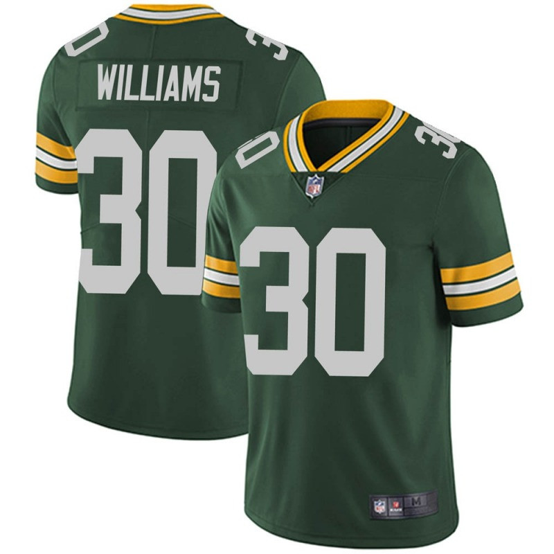 Men's Green Bay Packers #30 Jamaal Williams Green Vapor Untouchable Limited Stitched Jersey